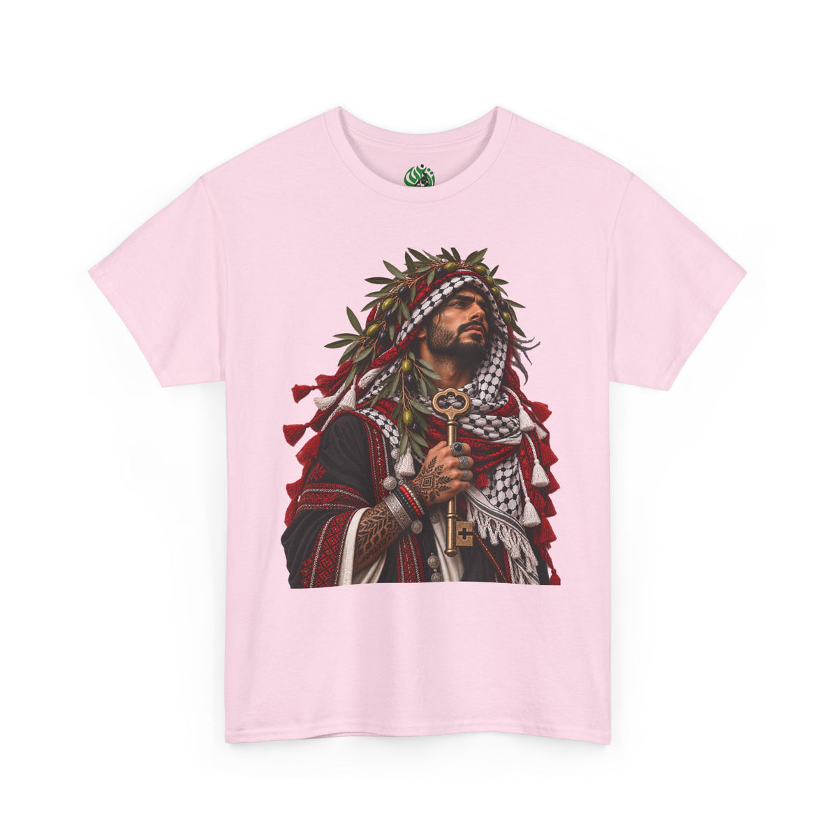 Palestinian King Apparel Tee — Key & Keffiyeh Graphic T-Shirt