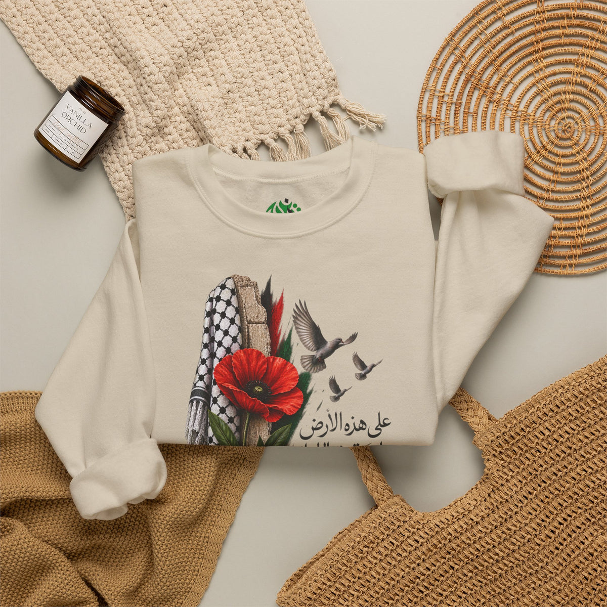 Poppy & Keffiyeh Graphic Sweatshirt