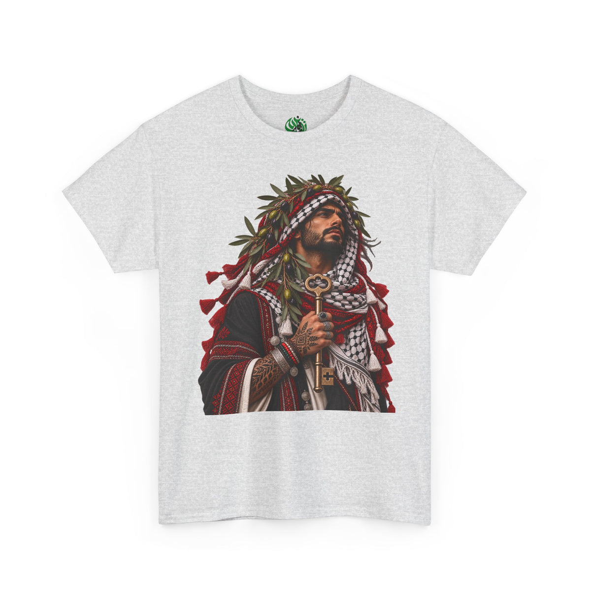 Palestinian King Apparel Tee — Key & Keffiyeh Graphic T-Shirt