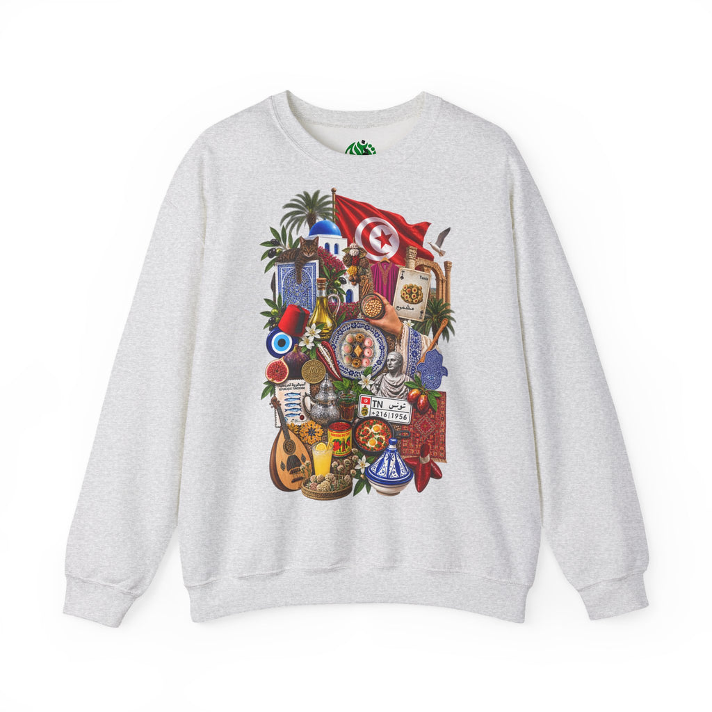 Tunisian Cultural Collage Sweatshirt
