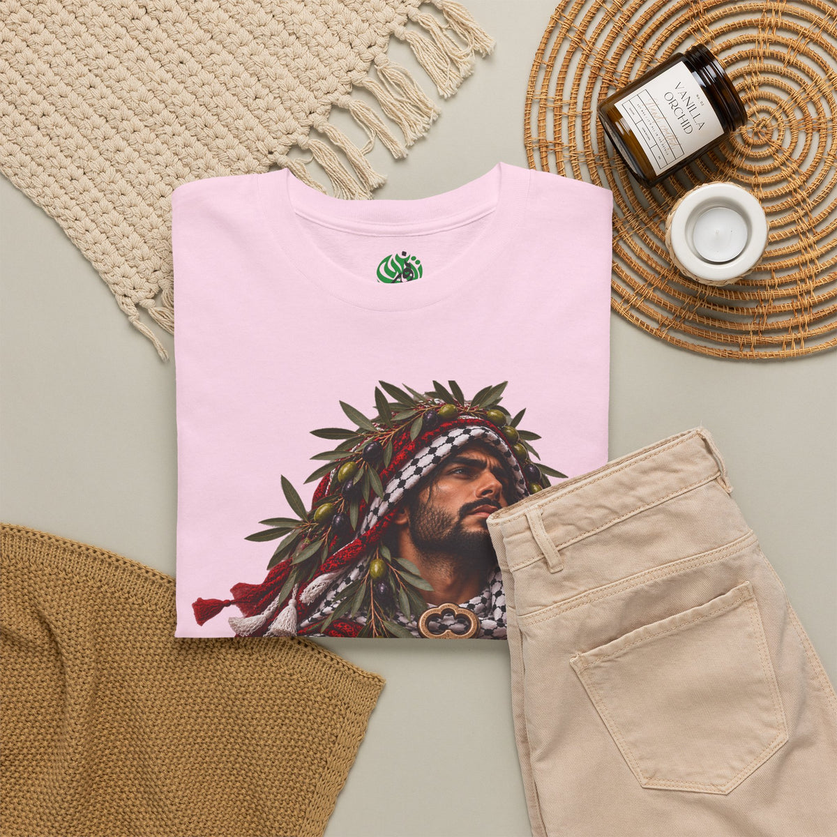 Palestinian King Apparel Tee — Key & Keffiyeh Graphic T-Shirt