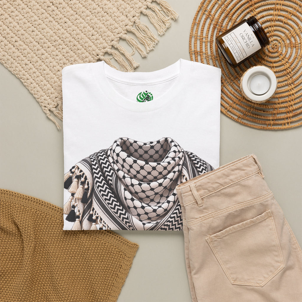 Keffiyeh Graphic T-Shirt — Middle Eastern Scarf Pattern Tee
