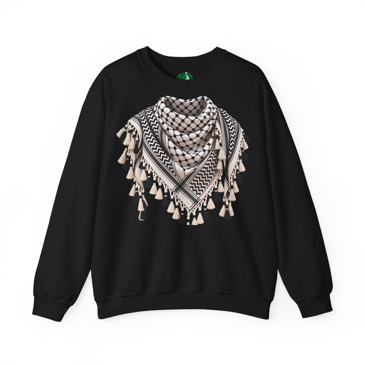Keffiyeh Pattern Crewneck Sweatshirt