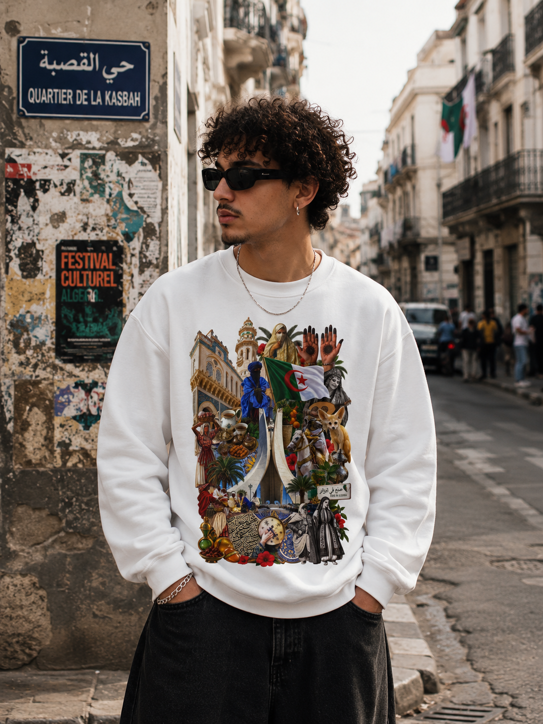 Algeria Collage of Cultural Icons