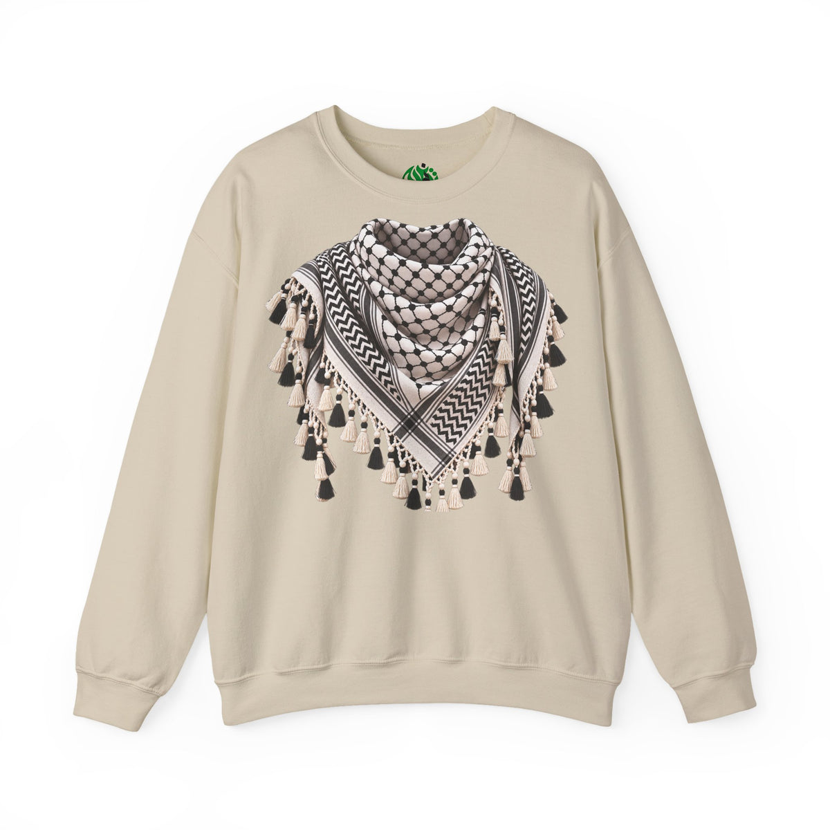 Keffiyeh Pattern Crewneck Sweatshirt