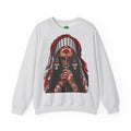 Sweatshirt graphique femme Keffieh palestinien — Pull col rond portrait de résilience