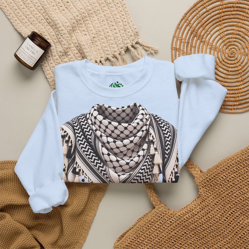 Keffiyeh Pattern Crewneck Sweatshirt