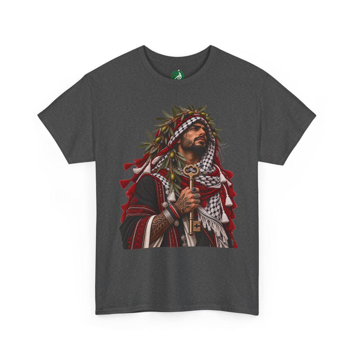 Palestinian King Apparel Tee — Key & Keffiyeh Graphic T-Shirt