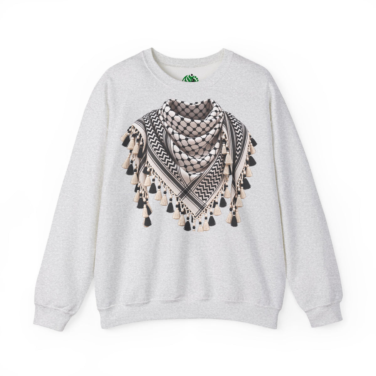 Keffiyeh Pattern Crewneck Sweatshirt