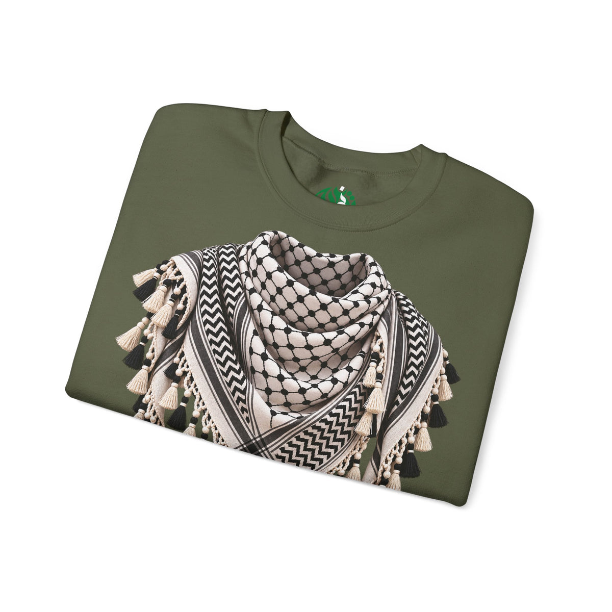 Keffiyeh Pattern Crewneck Sweatshirt