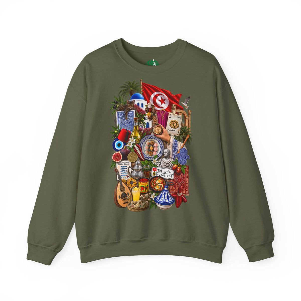 Tunisian Cultural Collage Sweatshirt