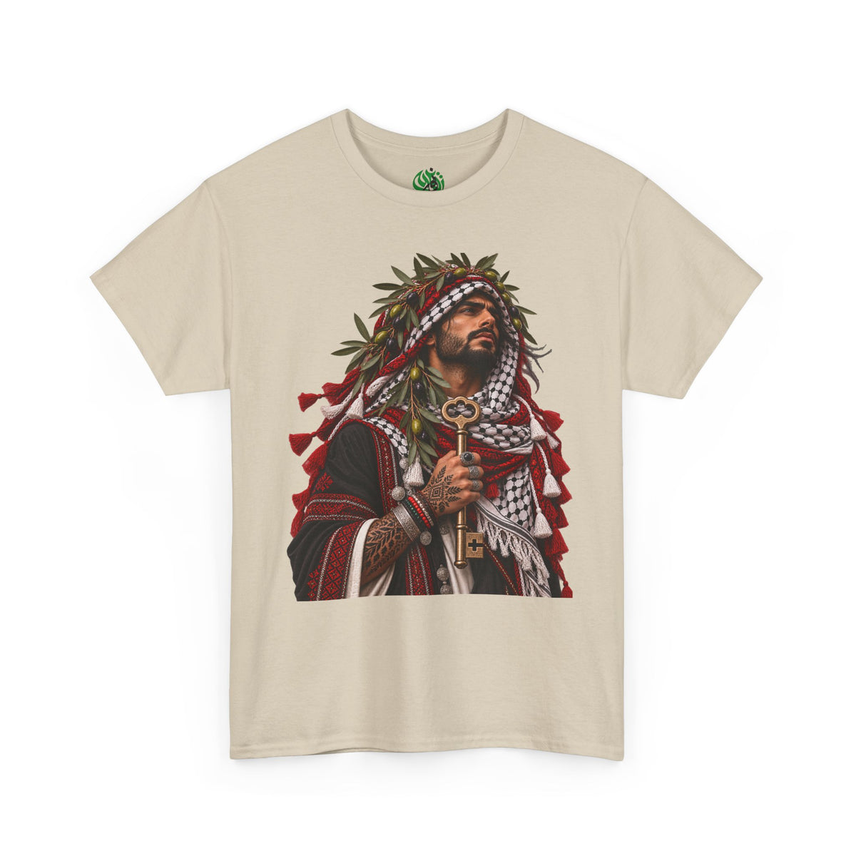 Palestinian King Apparel Tee — Key & Keffiyeh Graphic T-Shirt